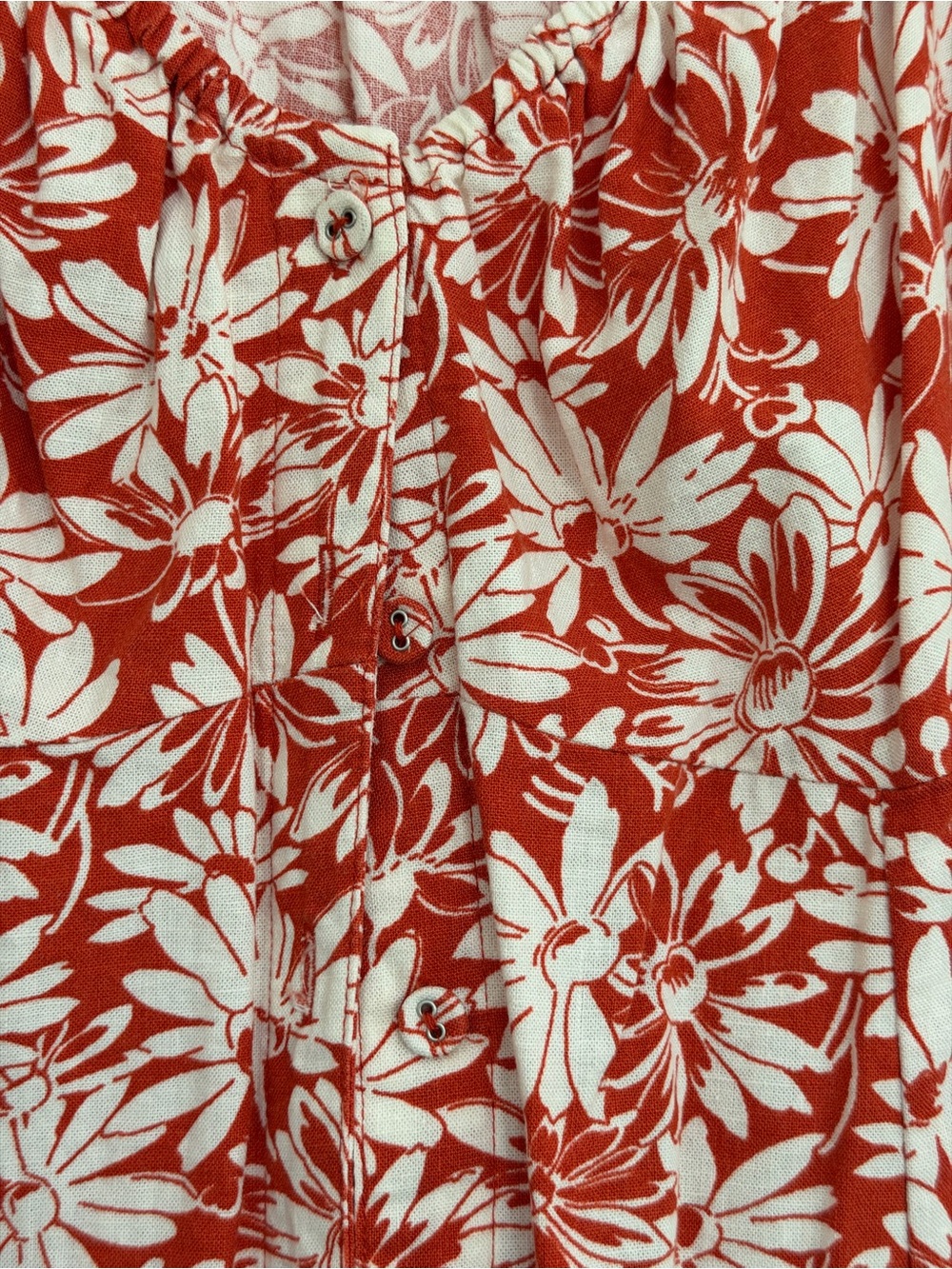 Madewell Red & White Floral Med Women’s Dress - Picture 4 of 6